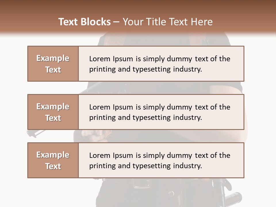 Arm Sunglasses Action PowerPoint Template