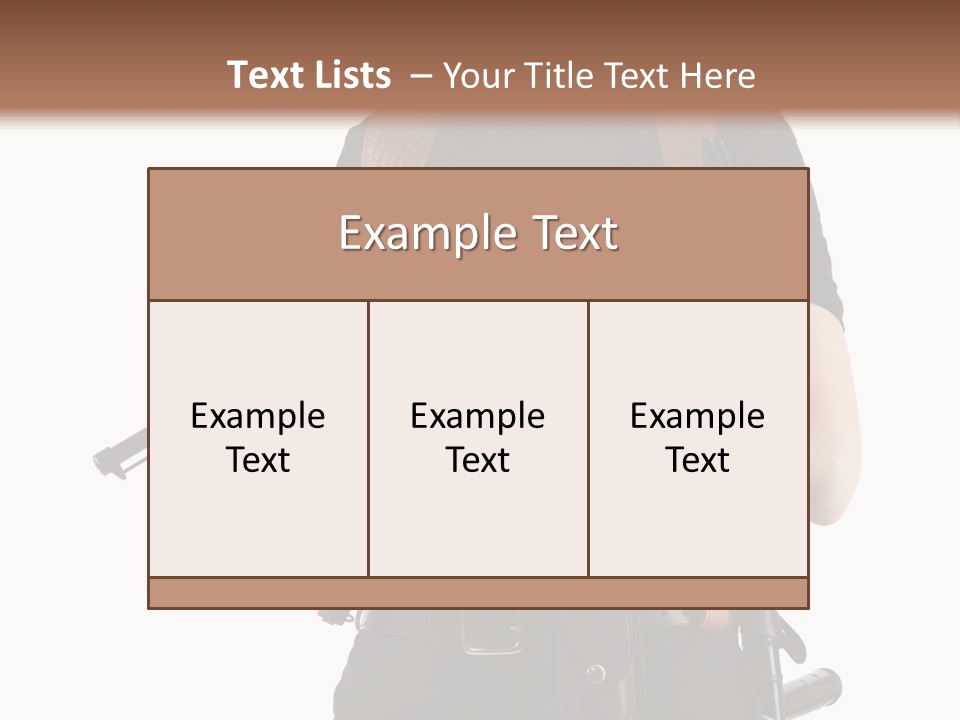 Arm Sunglasses Action PowerPoint Template