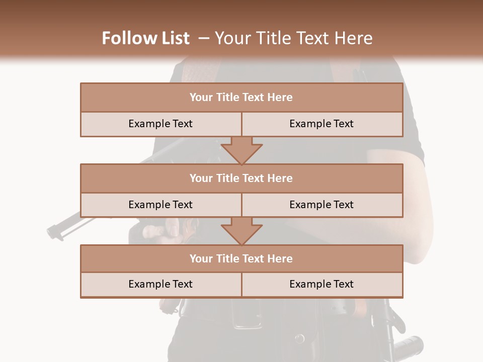 Arm Sunglasses Action PowerPoint Template