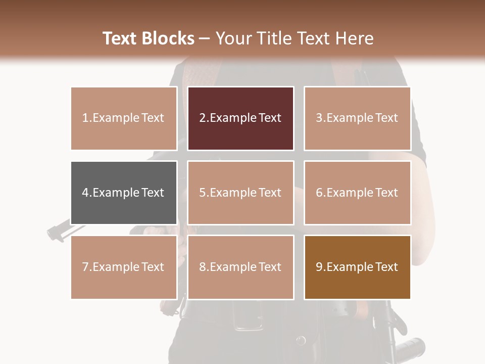 Arm Sunglasses Action PowerPoint Template