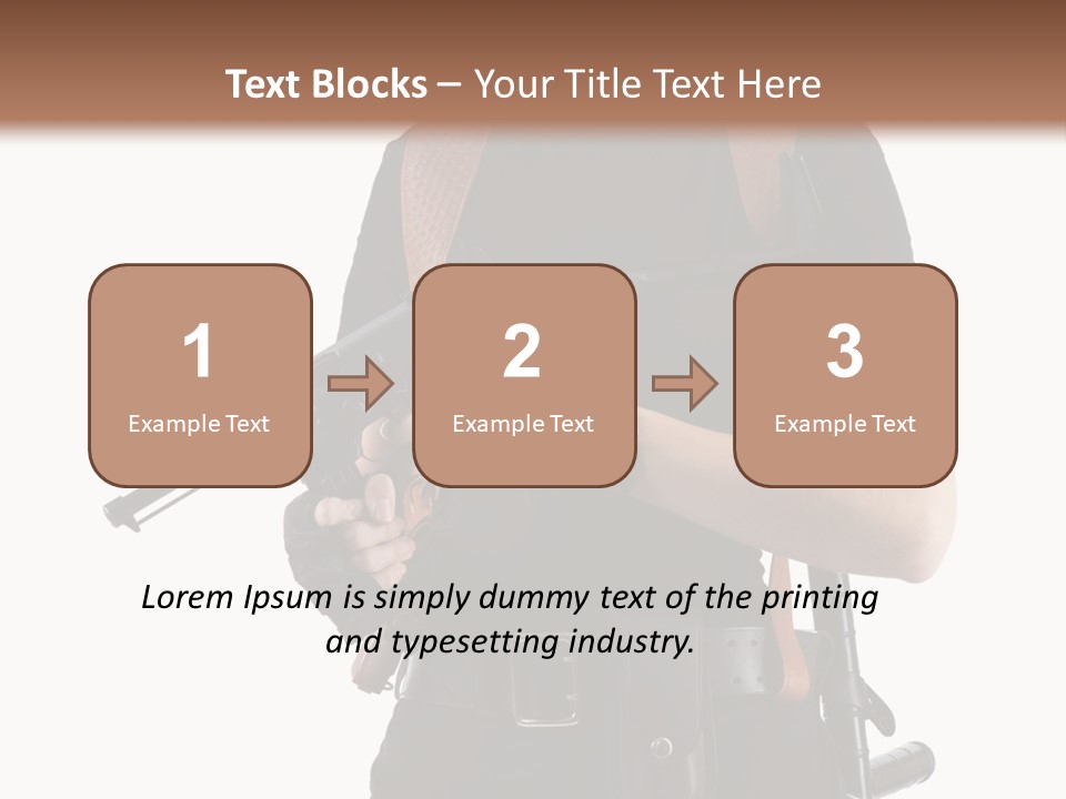 Arm Sunglasses Action PowerPoint Template