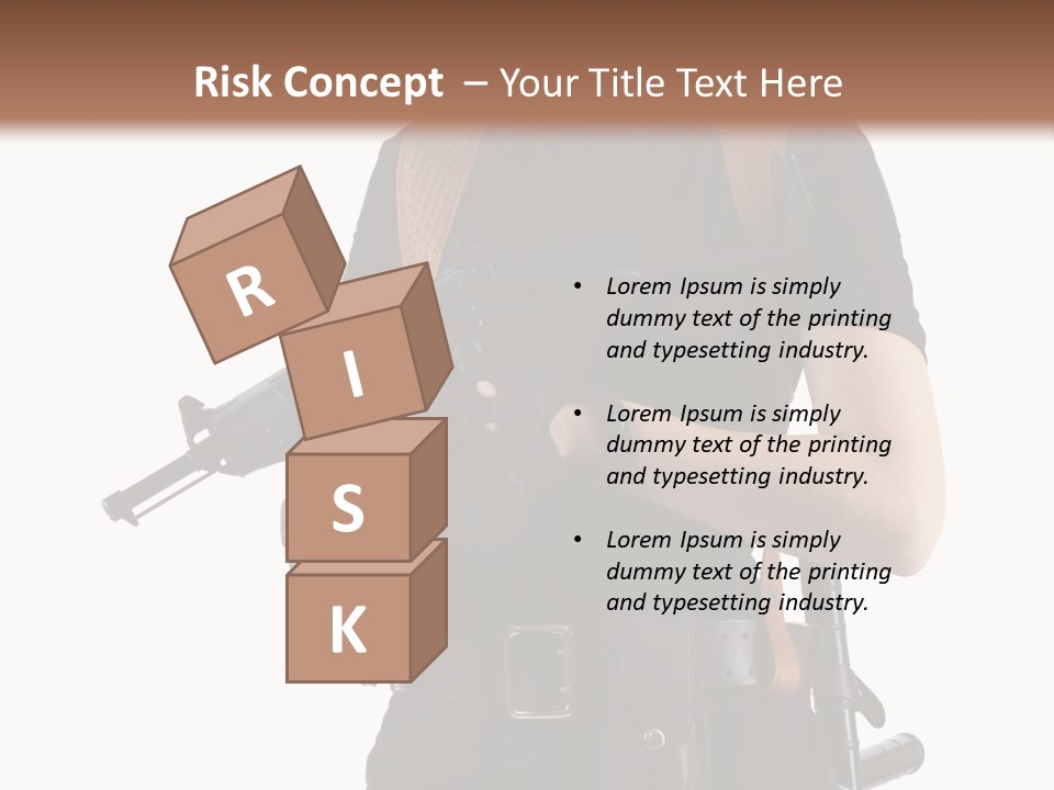 Arm Sunglasses Action PowerPoint Template