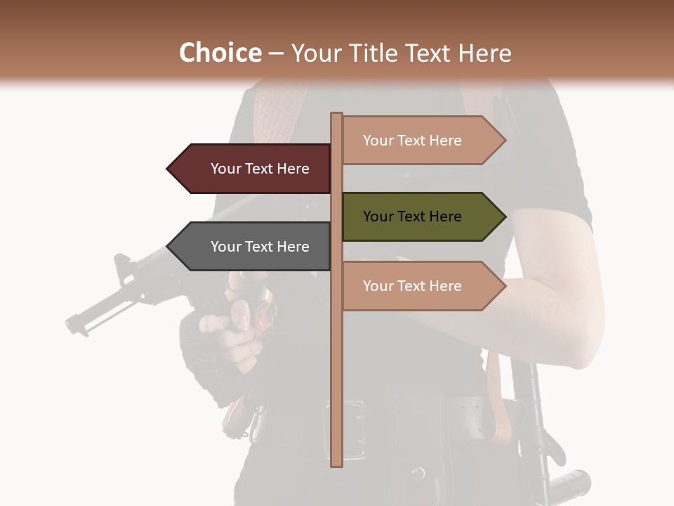 Arm Sunglasses Action PowerPoint Template