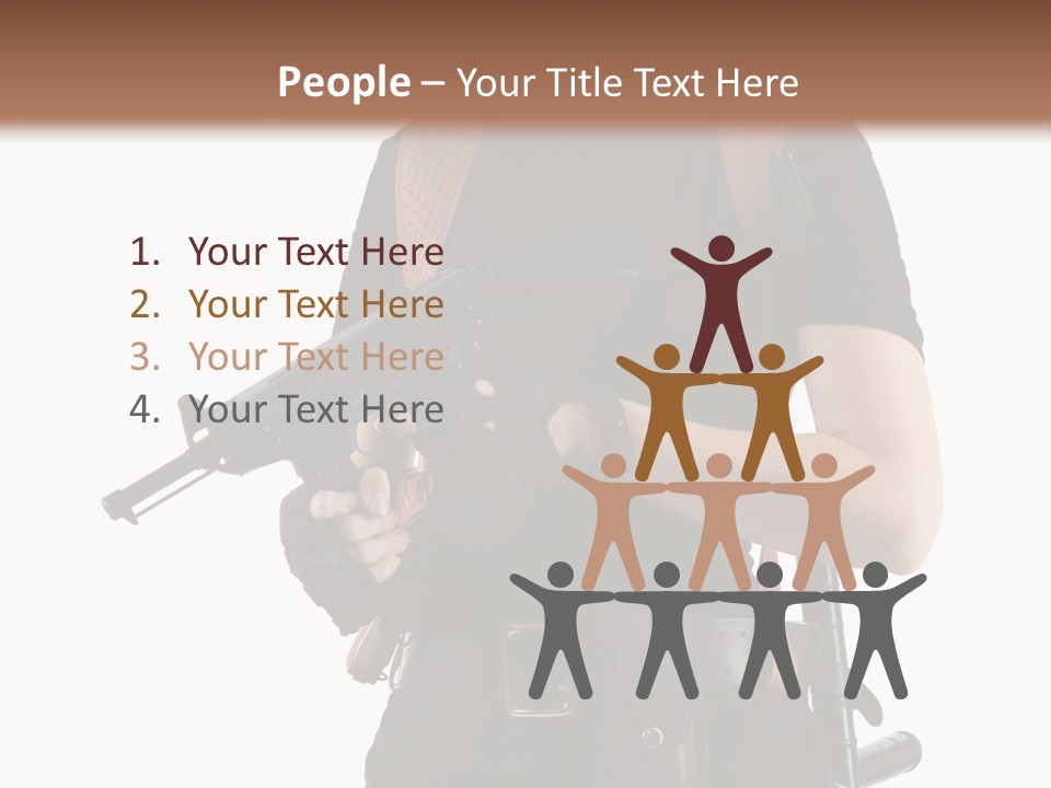 Arm Sunglasses Action PowerPoint Template