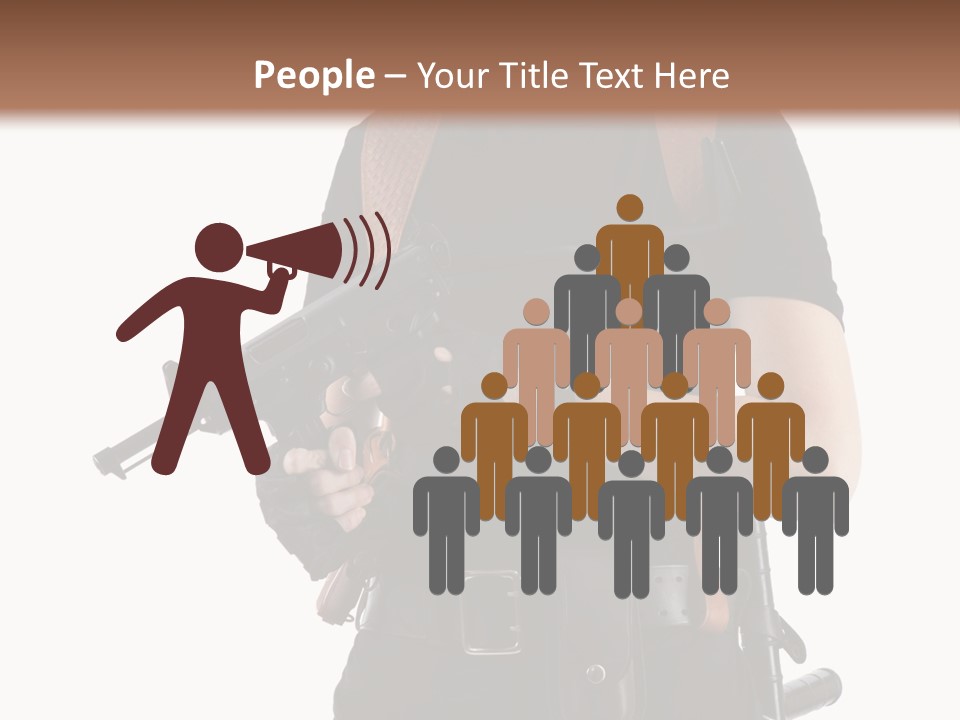 Arm Sunglasses Action PowerPoint Template