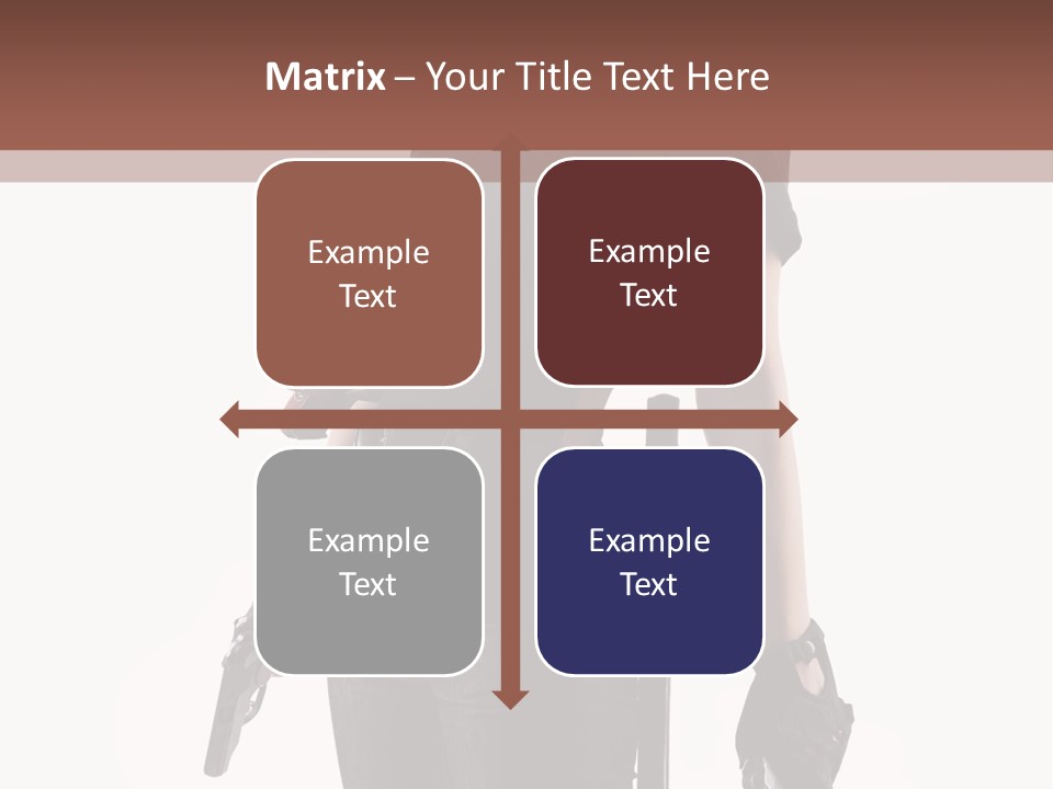 Female People Defending PowerPoint Template