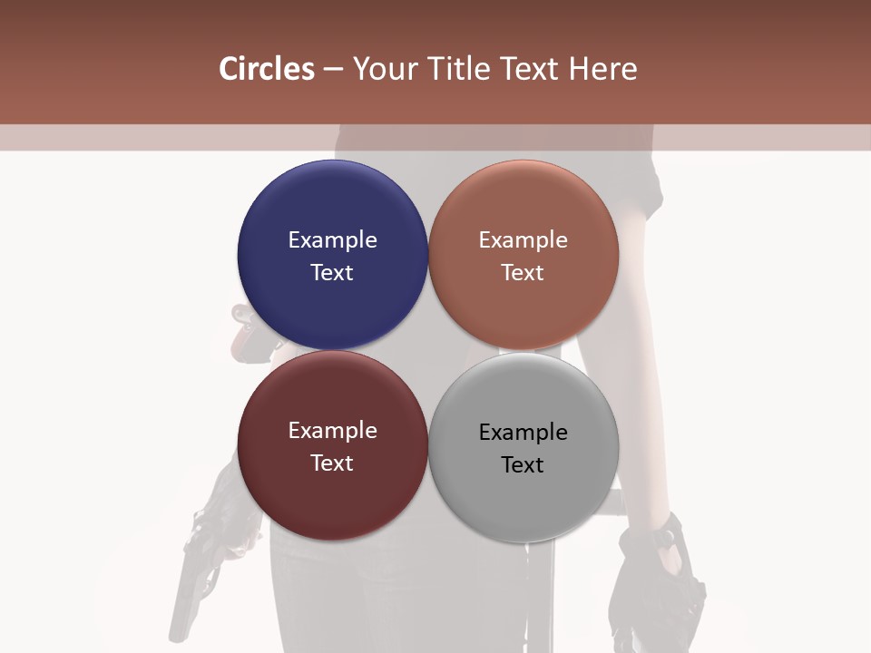 Female People Defending PowerPoint Template