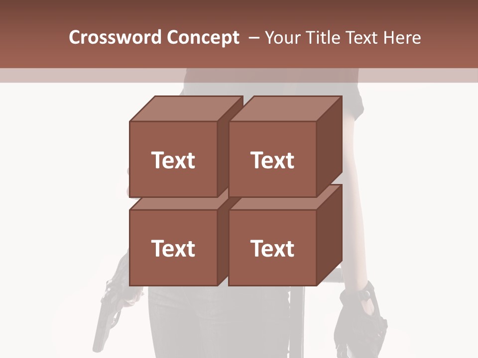 Female People Defending PowerPoint Template