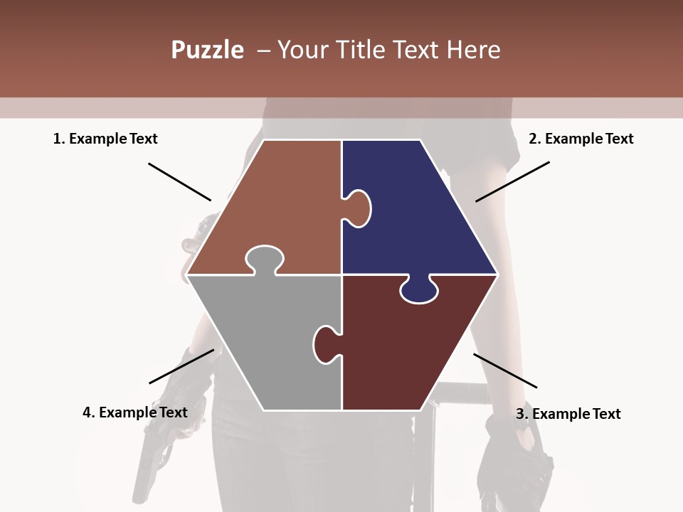 Female People Defending PowerPoint Template