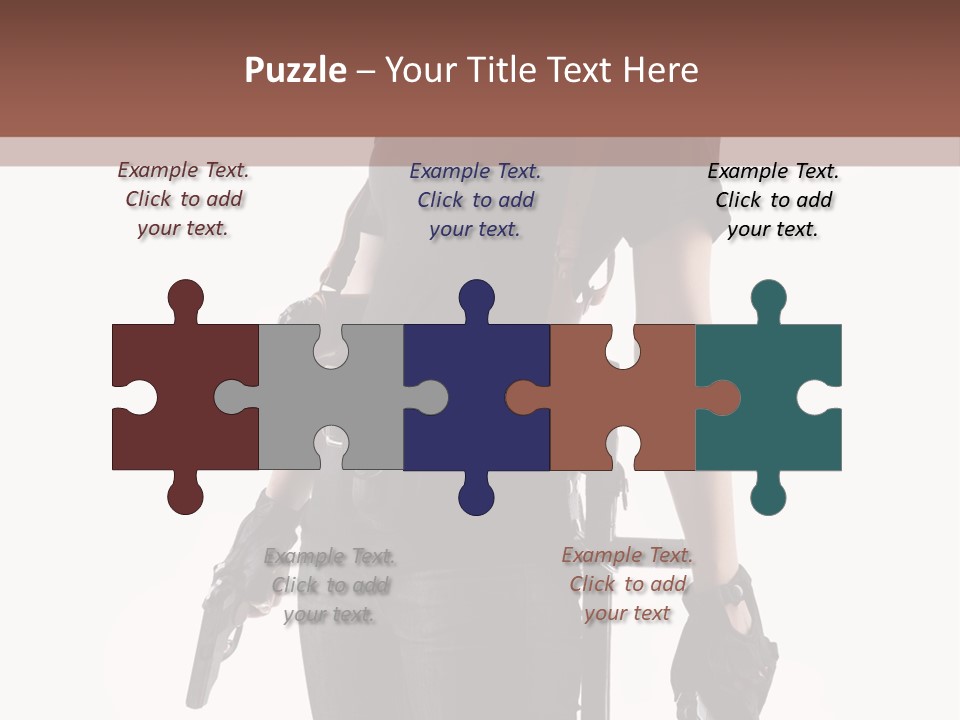 Female People Defending PowerPoint Template