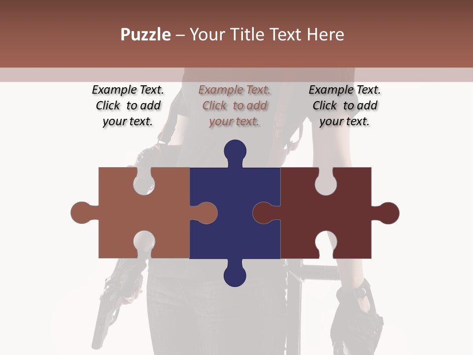 Female People Defending PowerPoint Template