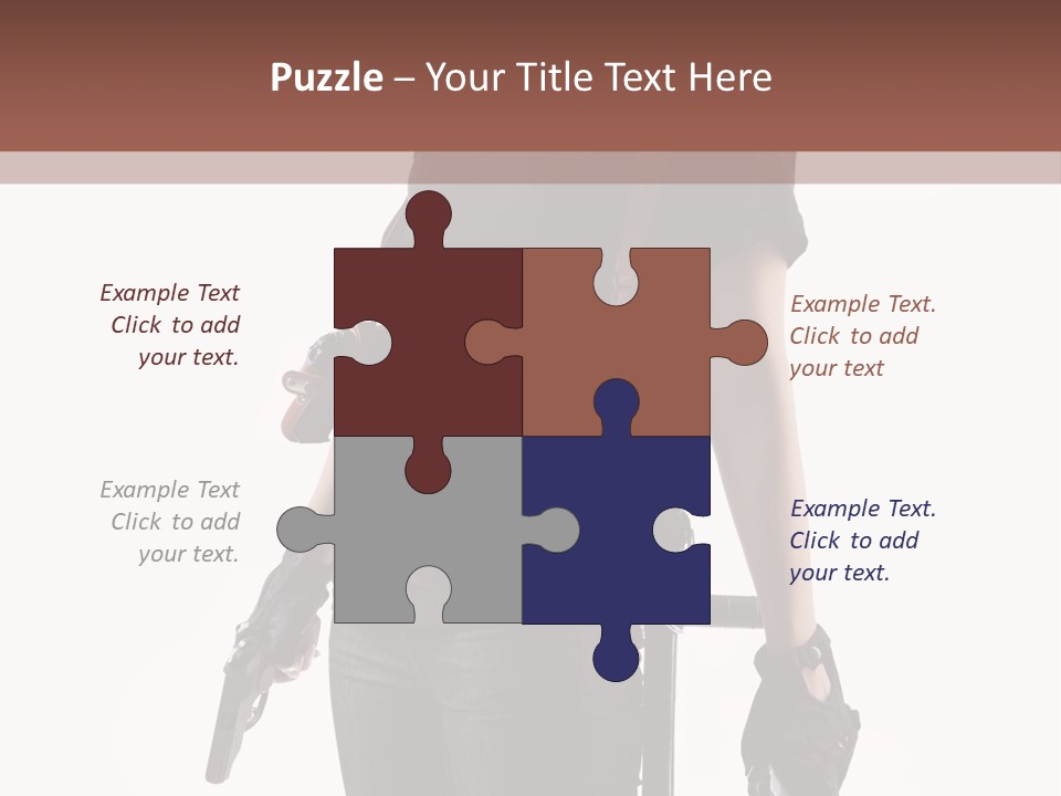 Female People Defending PowerPoint Template