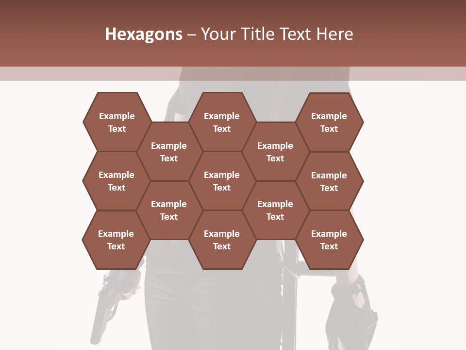 Female People Defending PowerPoint Template