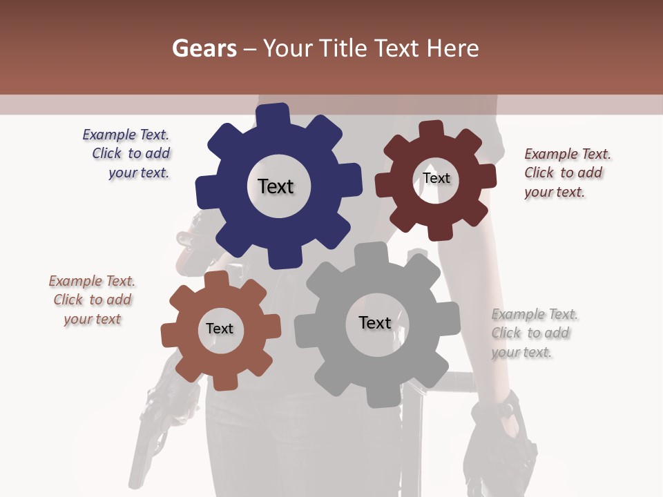 Female People Defending PowerPoint Template