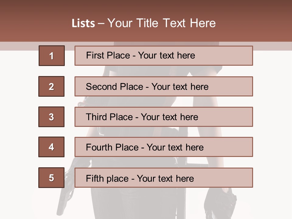 Female People Defending PowerPoint Template