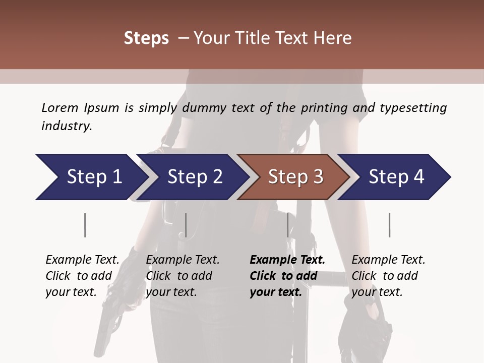 Female People Defending PowerPoint Template
