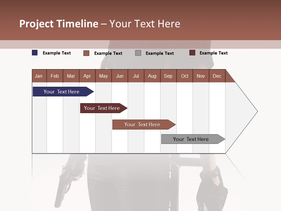 Female People Defending PowerPoint Template