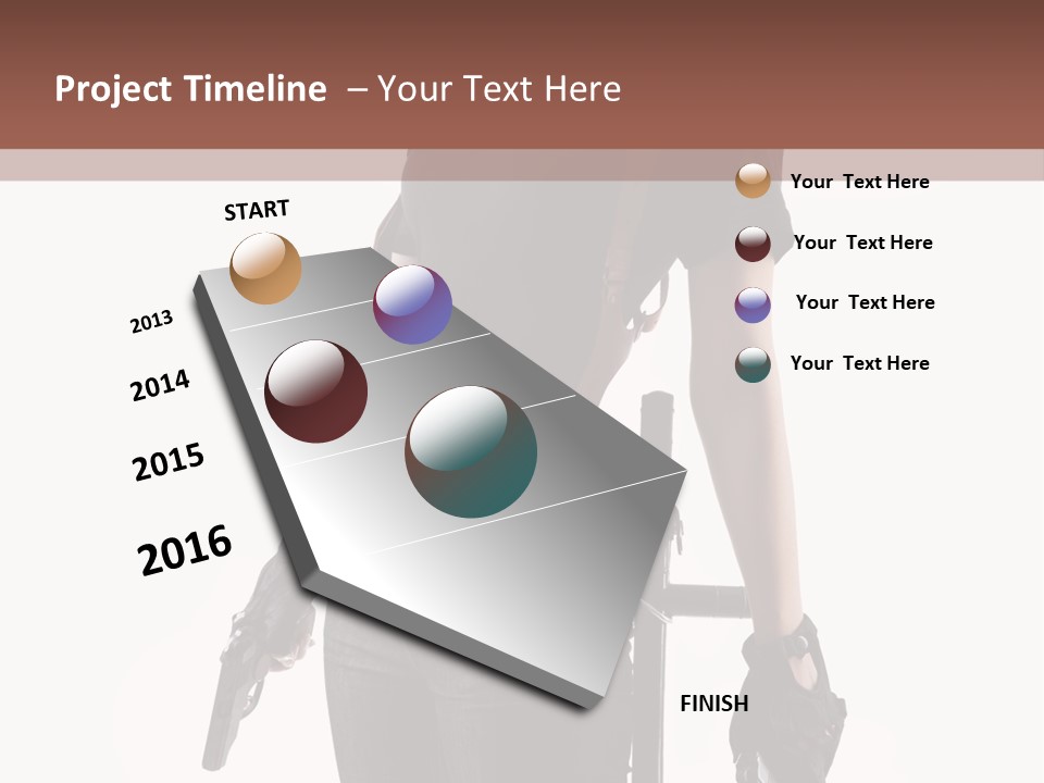 Female People Defending PowerPoint Template