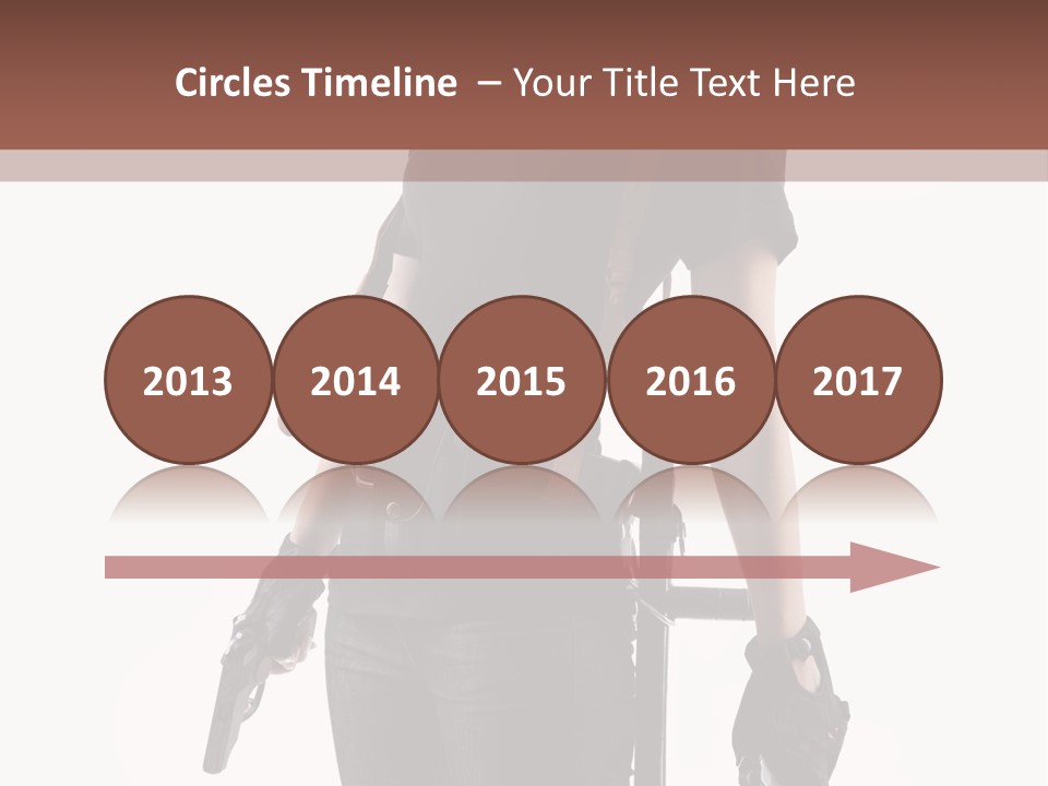 Female People Defending PowerPoint Template