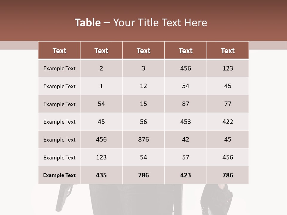 Female People Defending PowerPoint Template