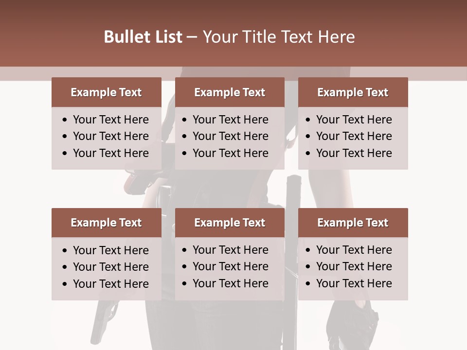 Female People Defending PowerPoint Template