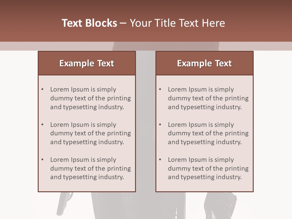 Female People Defending PowerPoint Template