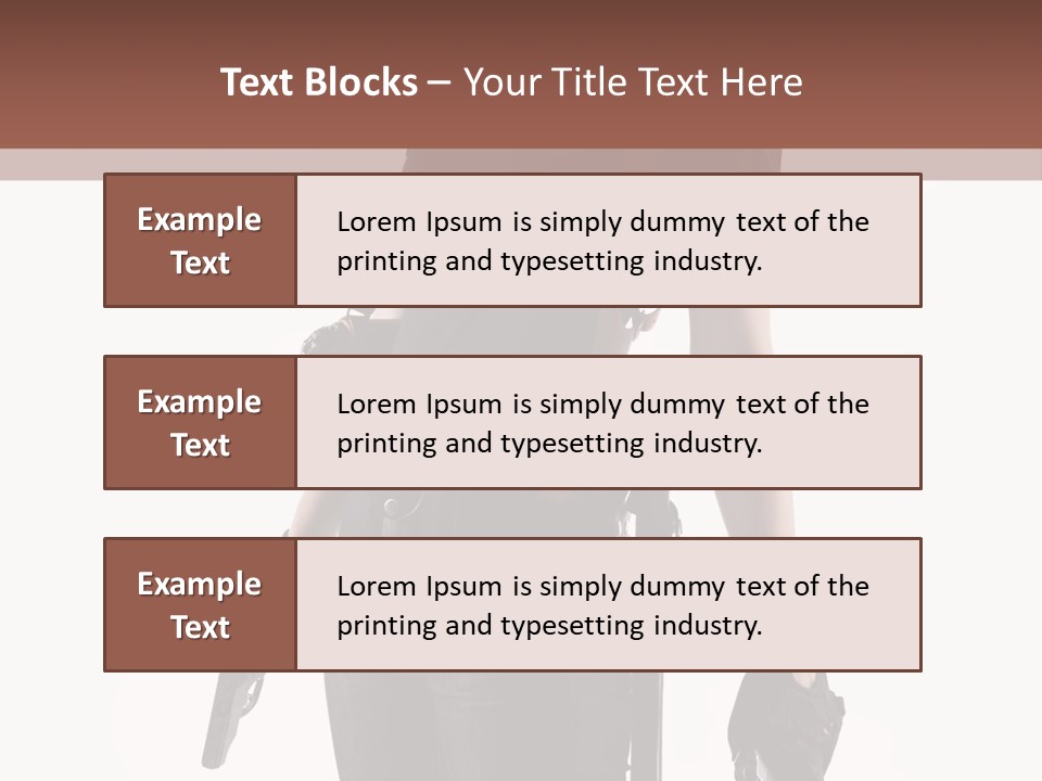 Female People Defending PowerPoint Template