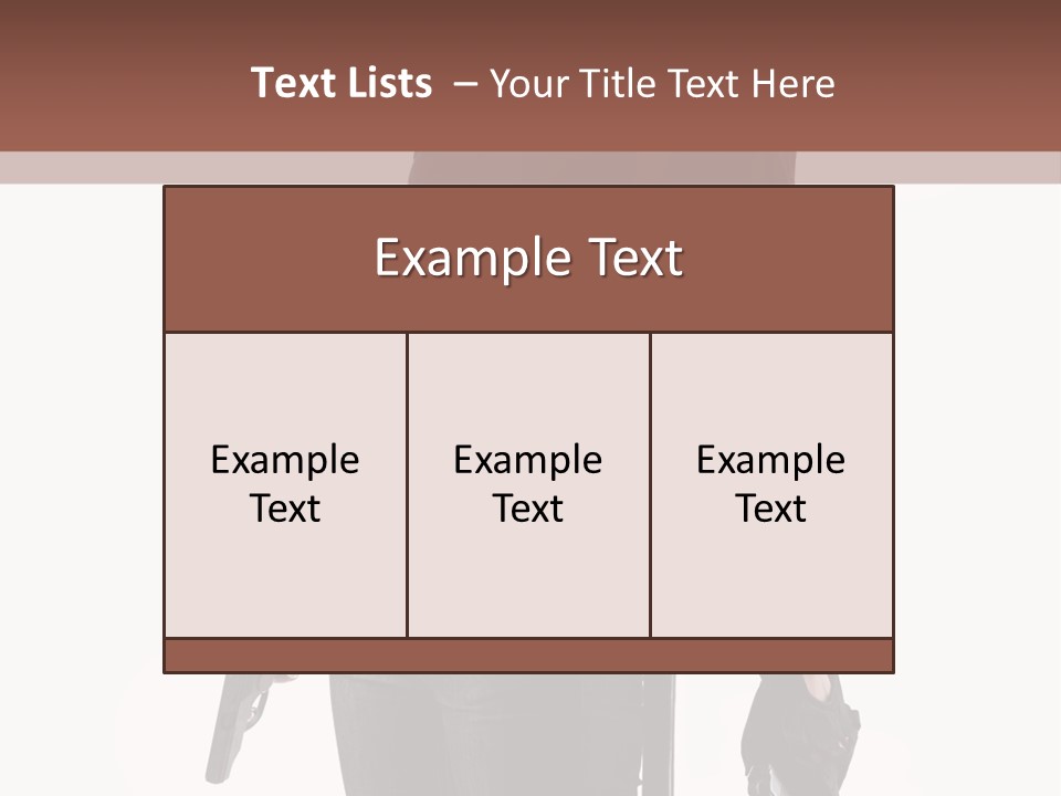 Female People Defending PowerPoint Template