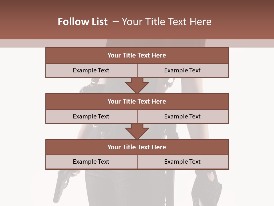 Female People Defending PowerPoint Template