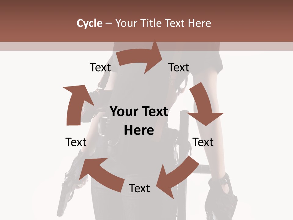 Female People Defending PowerPoint Template