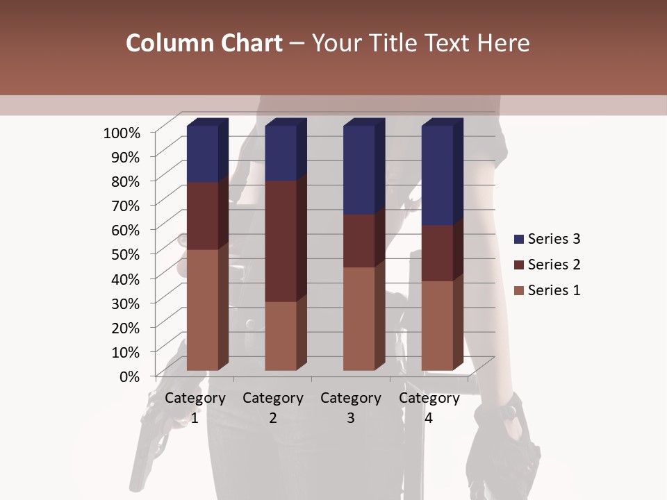 Female People Defending PowerPoint Template