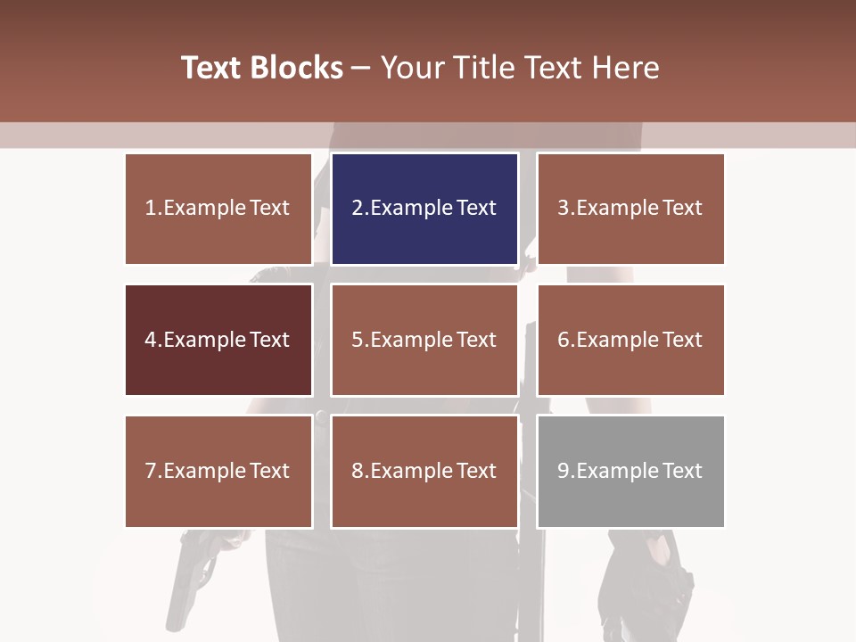 Female People Defending PowerPoint Template