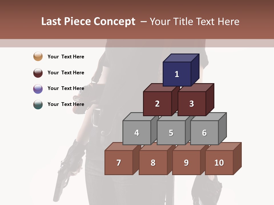 Female People Defending PowerPoint Template