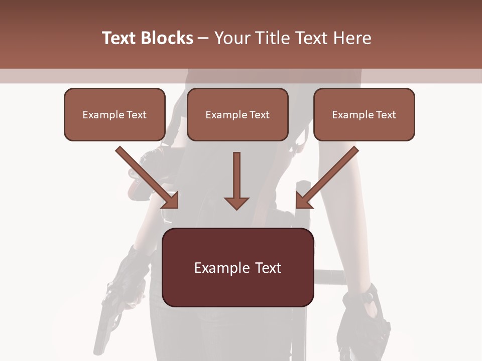 Female People Defending PowerPoint Template