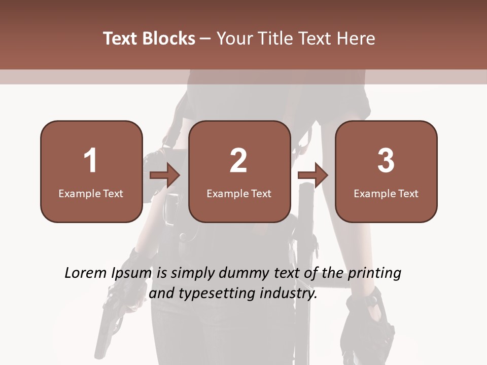 Female People Defending PowerPoint Template