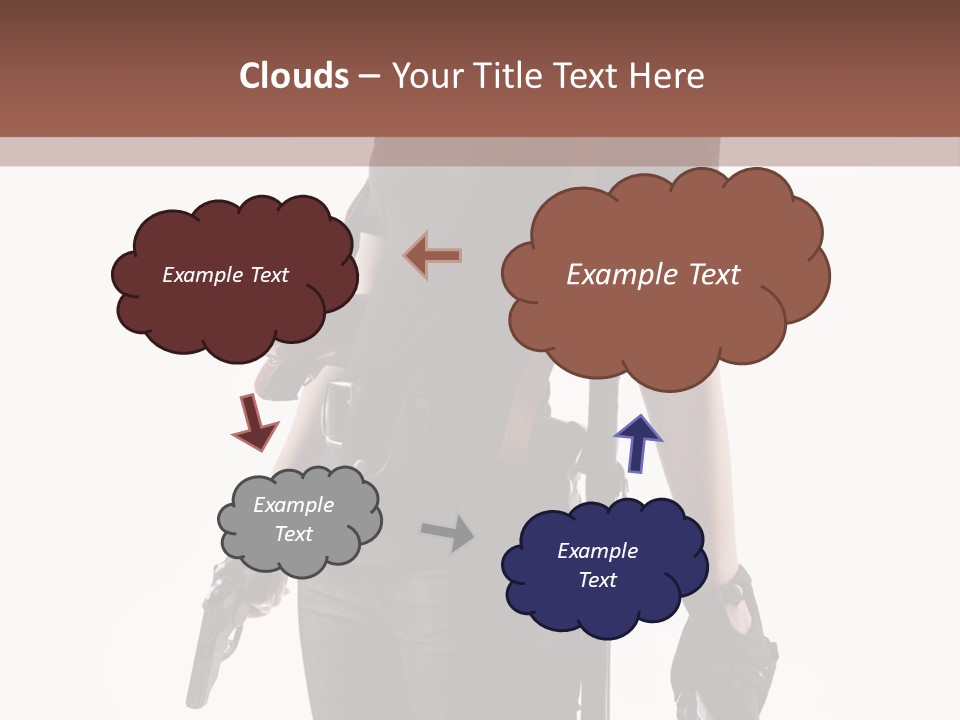 Female People Defending PowerPoint Template