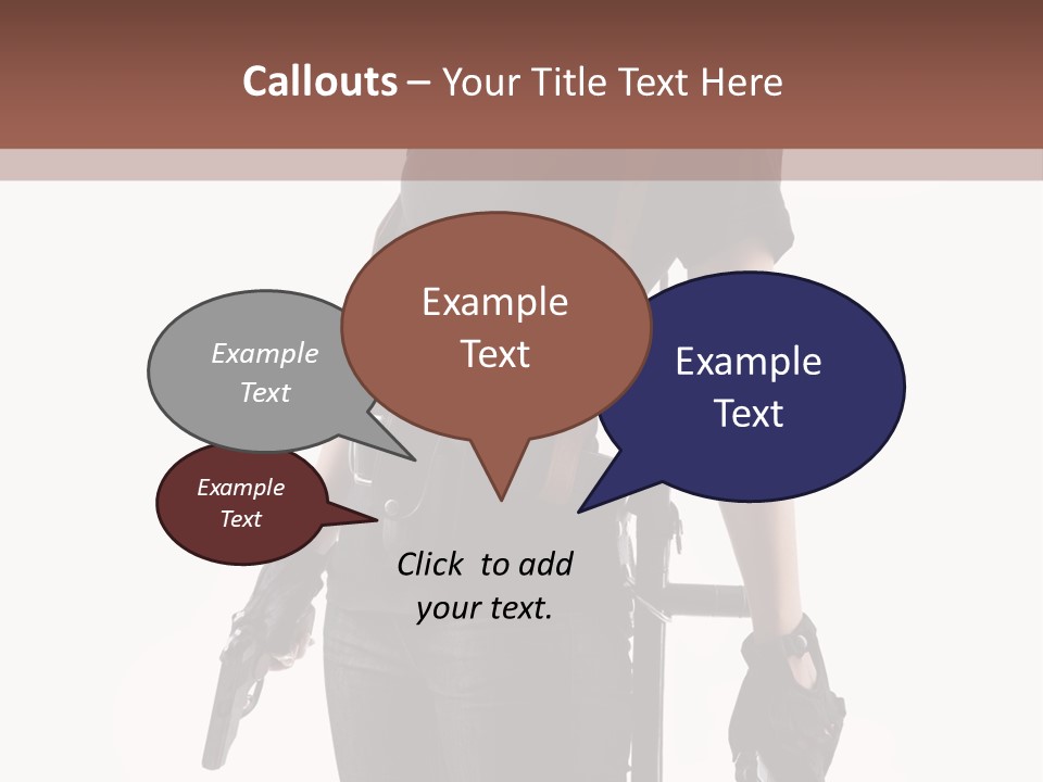 Female People Defending PowerPoint Template