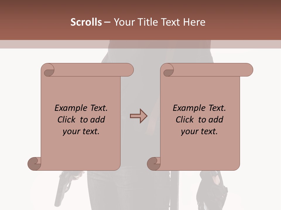 Female People Defending PowerPoint Template