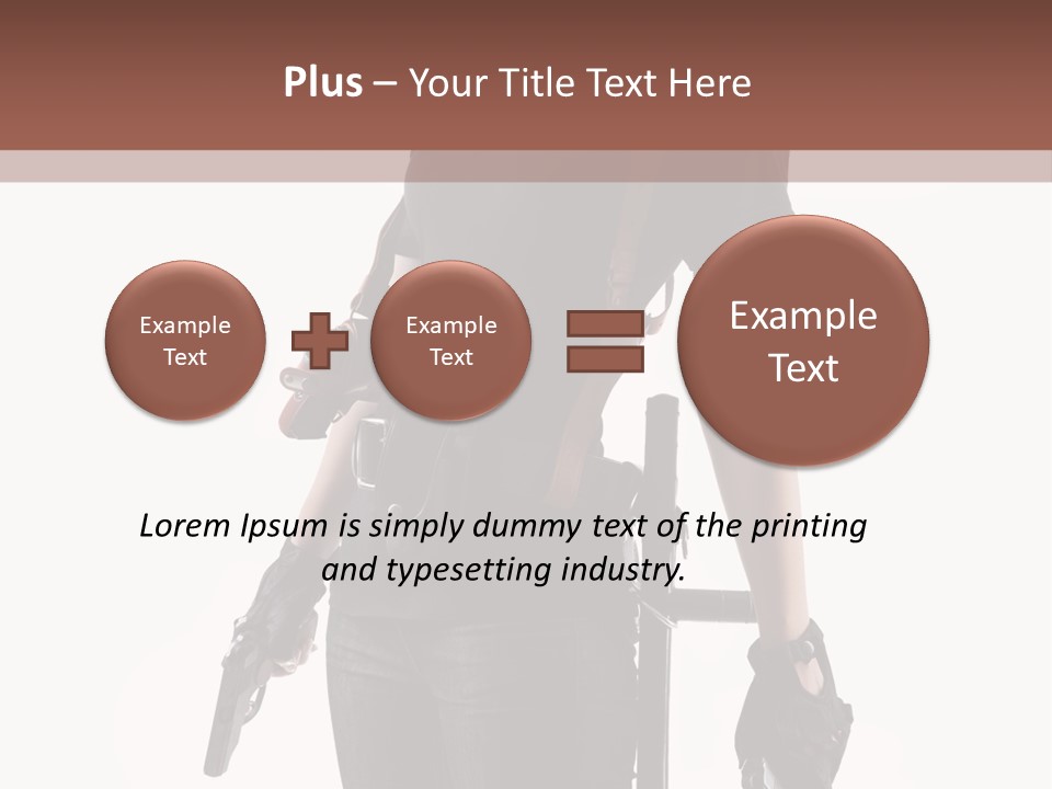 Female People Defending PowerPoint Template