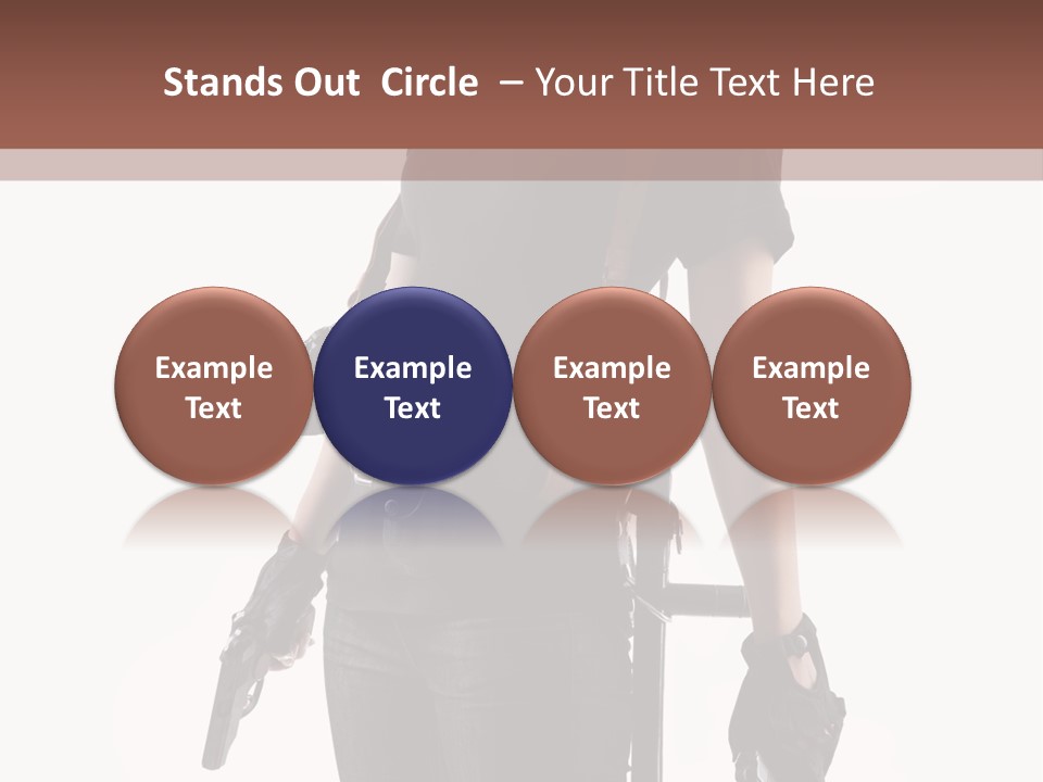 Female People Defending PowerPoint Template