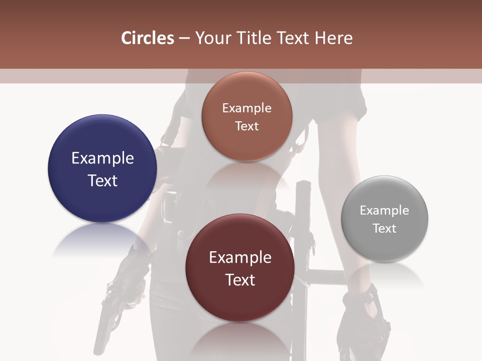 Female People Defending PowerPoint Template