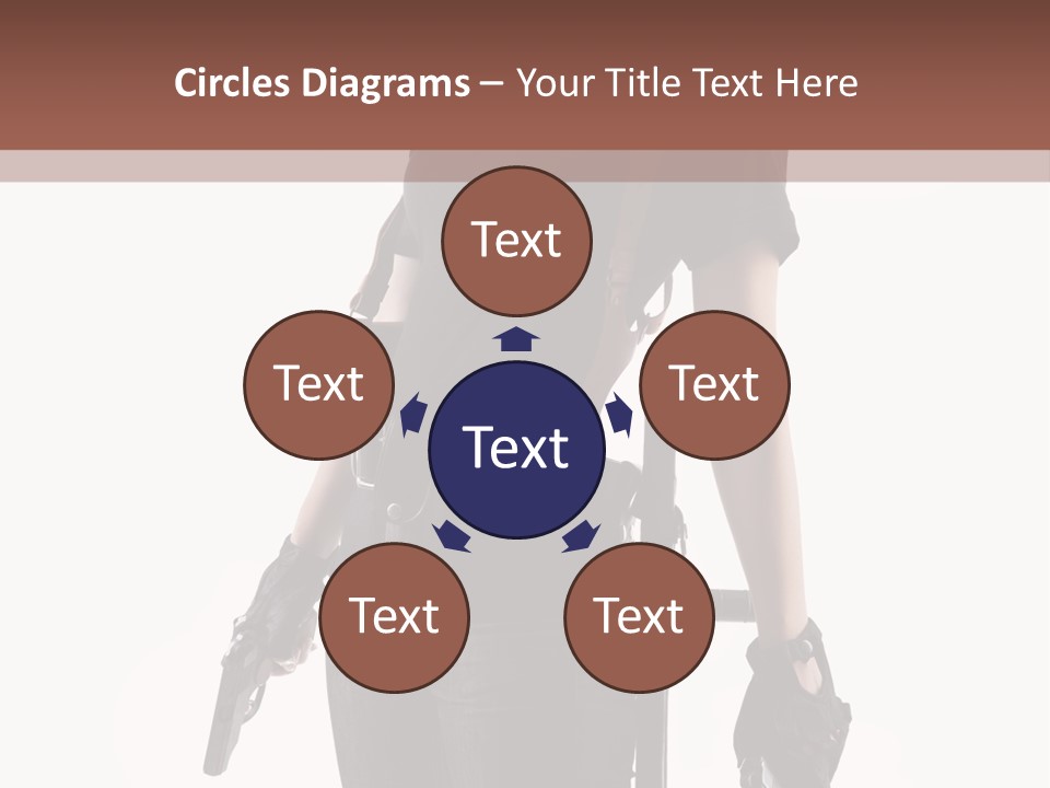 Female People Defending PowerPoint Template