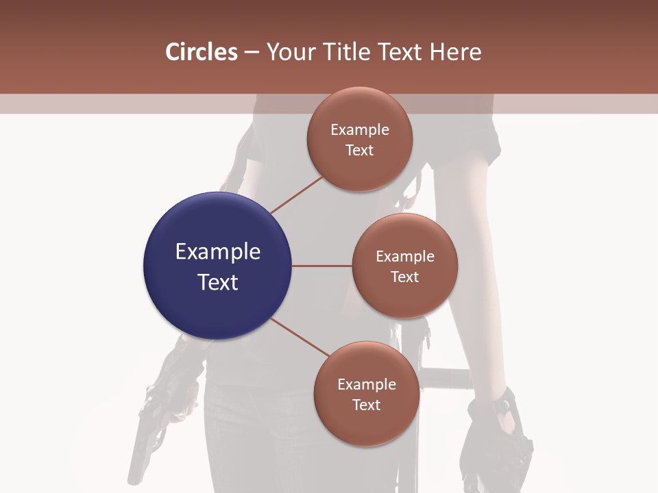 Female People Defending PowerPoint Template