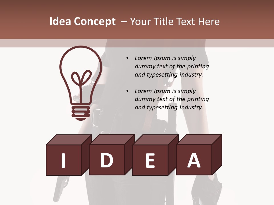 Female People Defending PowerPoint Template