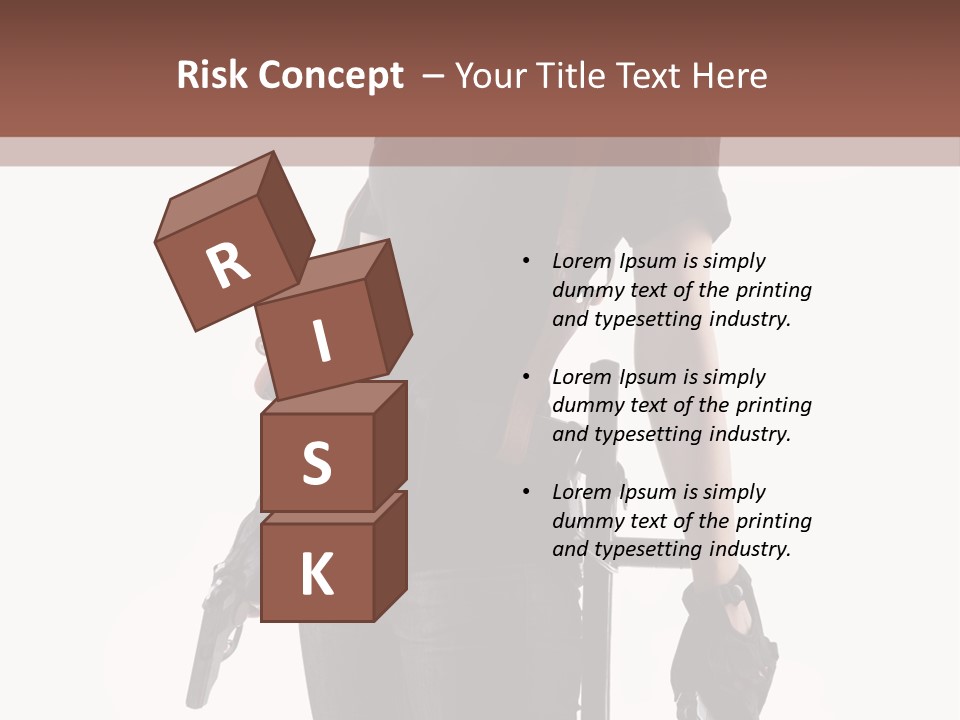 Female People Defending PowerPoint Template