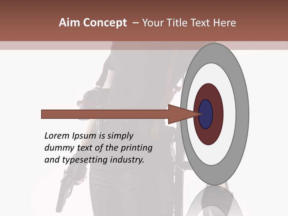 Female People Defending PowerPoint Template