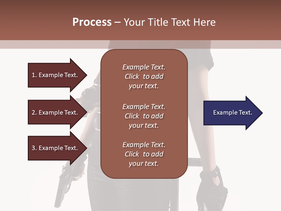 Female People Defending PowerPoint Template