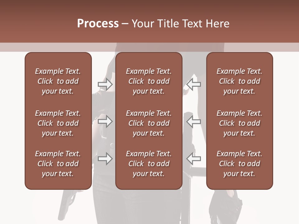 Female People Defending PowerPoint Template