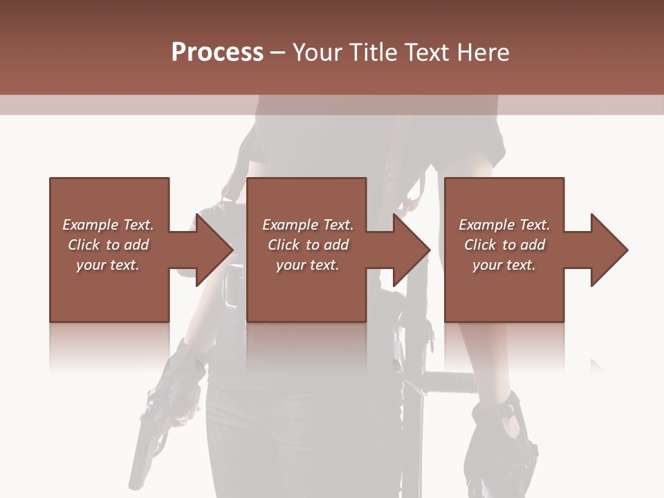 Female People Defending PowerPoint Template