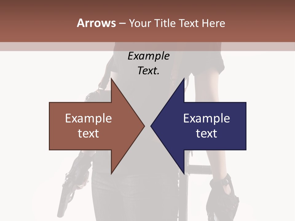 Female People Defending PowerPoint Template
